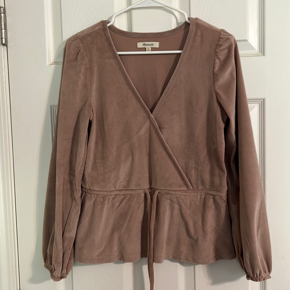 Madewell women’s wrap shirt blouse